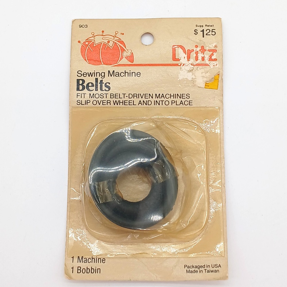 NOS Sewing Machine Motor & Bobbin Winding Belt ~ Vintage Dritz Corp 1985 #903